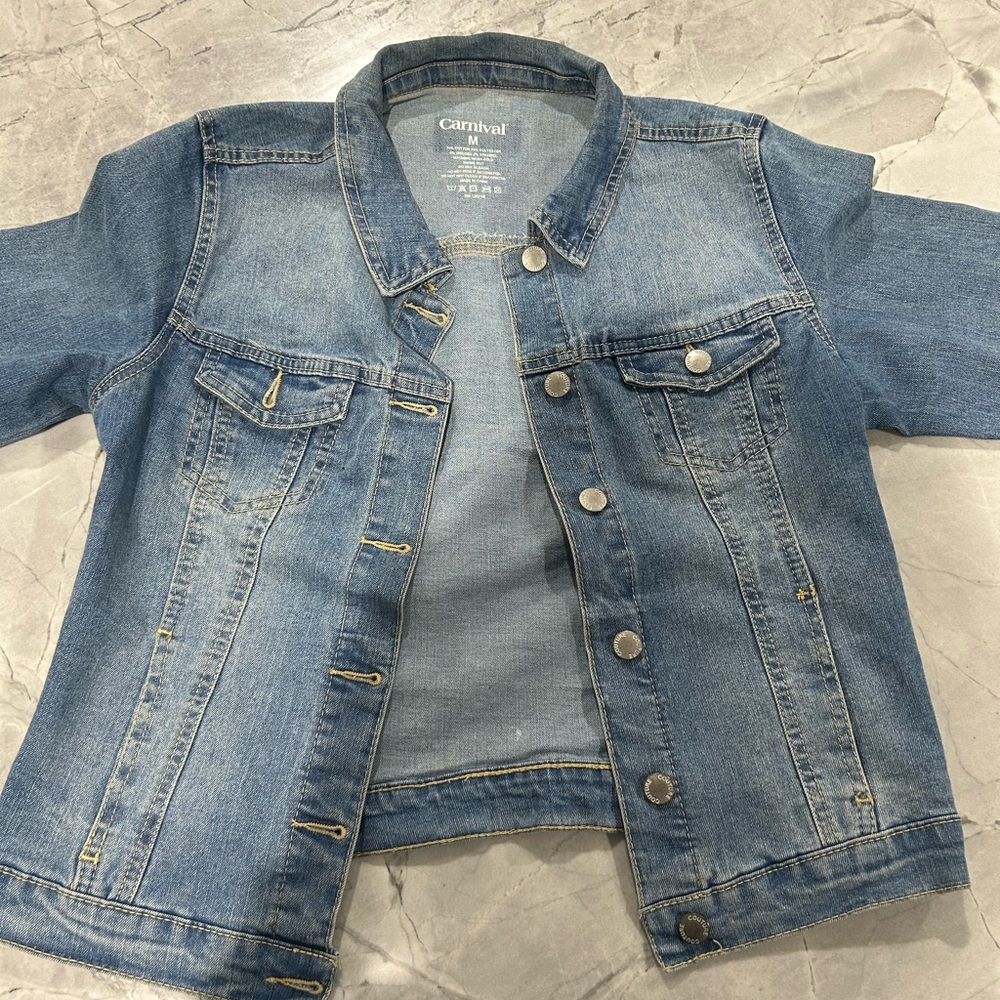 Carnival Mardi Gras Jean Jacket Size M